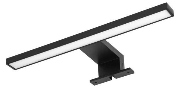 Adviti Tükörvilágító Lámpa Szerelődobozzal Szögletes Fekete 300mm 4000K IP44