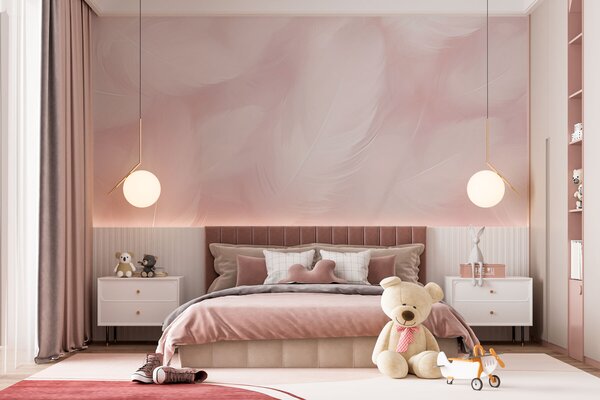 Fotótapéta Aranyos tollak rózsaszín háttéren, Toll fotótapéta, w01703 : Uwalls.hu