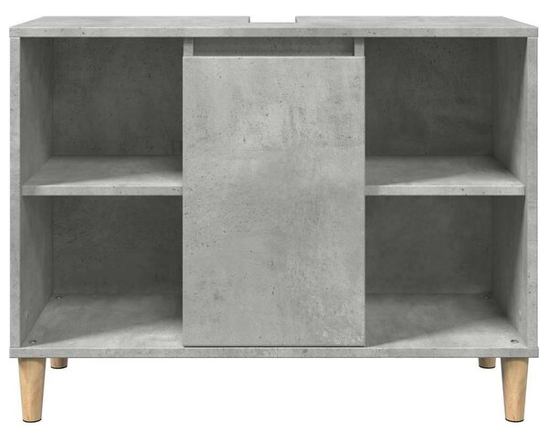 VidaXL 3 részes betonszürke szerelt fa fürdőszobai bútorszett