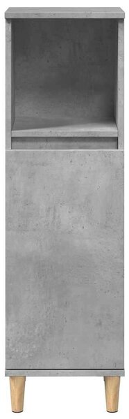 VidaXL 3 részes betonszürke szerelt fa fürdőszobai bútorszett