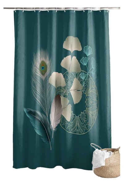 Zuhanyfüggöny 180x200 cm Ginkoblue – douceur d'intérieur
