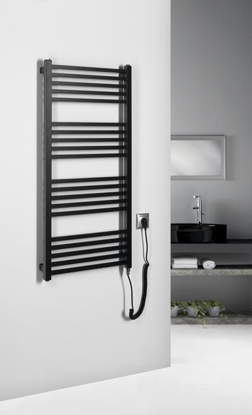 Sapho Sapho, METRO-E elektromos fűtőelem, egyenes, 500x1060 mm, 400 W, fekete matt, ME410B