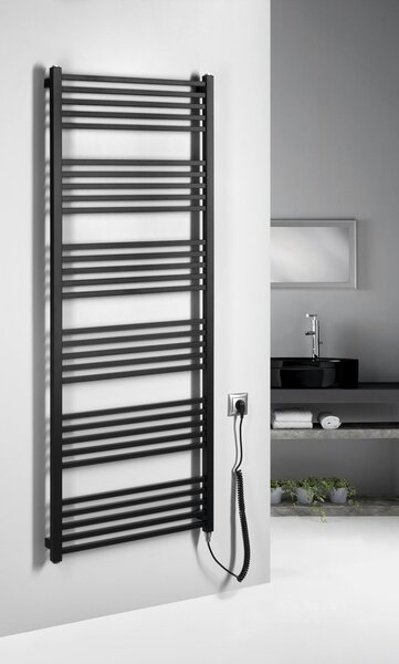 Sapho Sapho, METRO-E elektromos fűtőelem, egyenes, 600x1620 mm, 800 W, fekete matt, ME616B