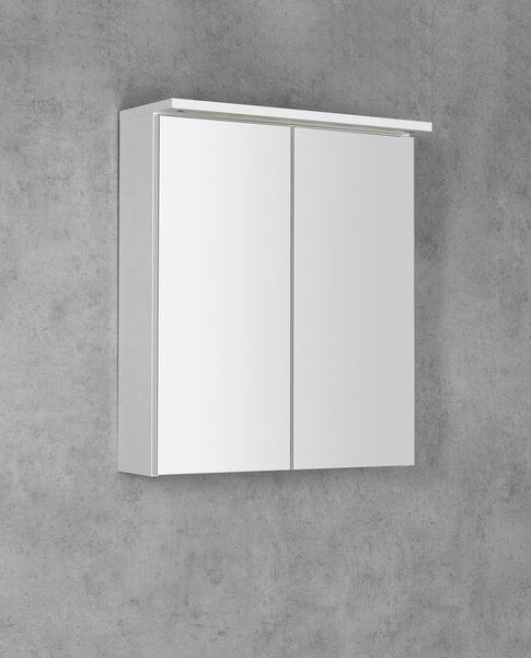 Aqualine Aqualine, KAWA STRIP Galéria LED világítással 50x70x22cm, fehér, WGL50S