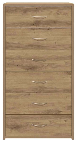 VidaXL tálalószekrény 6 fiókkal Kézműves tölgy 50x34x96 cm műszaki fa