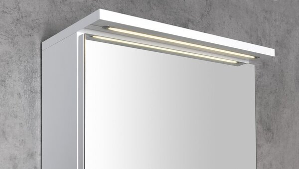 Aqualine Aqualine, KAWA STRIP Galéria LED világítással 50x70x22cm, fehér, WGL50S