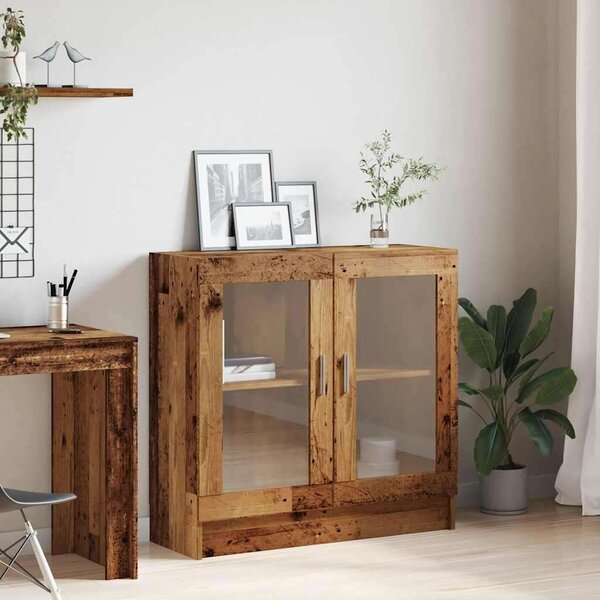 VidaXL antik fa színű szerelt fa könyvszekrény 82,5 x 30,5 x 80 cm
