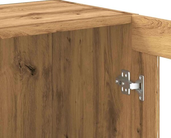 VidaXL kézműves tölgy színű szerelt fa könyvszekrény 82,5x30,5x80 cm