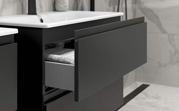 Cersanit Moduo, tükrös fali szekrény 60x14x80 cm, antracit matt, S590-072-DSM