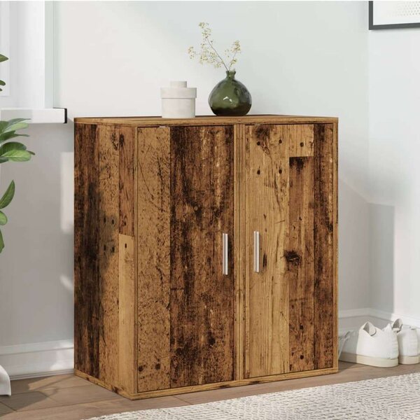 VidaXL 2 db antik fa színű szerelt fa cipősszekrény 32 x 35 x 70 cm