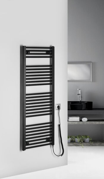Aqualine Aqualine, DIRECT-E elektromos fűtőelem, egyenes, 450x1320 mm, 400 W, fekete, ILE34TB