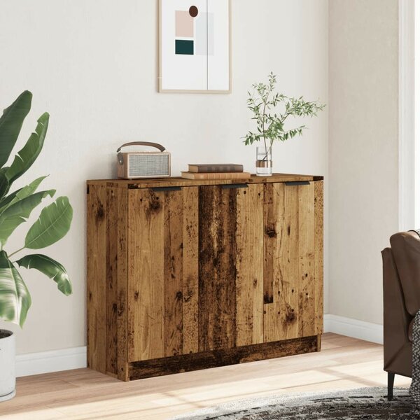 VidaXL antik fa színű szerelt fa tálalószekrény 90 x 30 x 70 cm