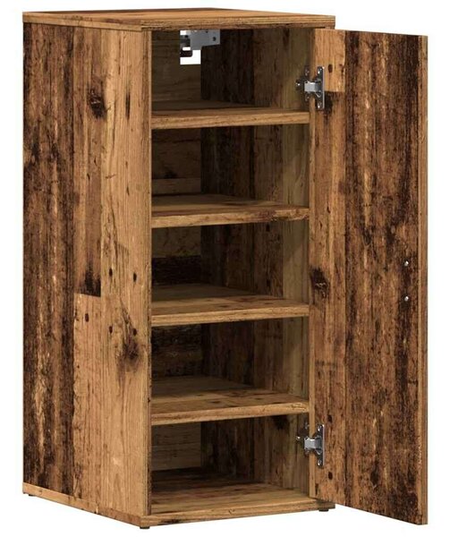 VidaXL 2 db antik fa színű szerelt fa cipősszekrény 32 x 35 x 70 cm