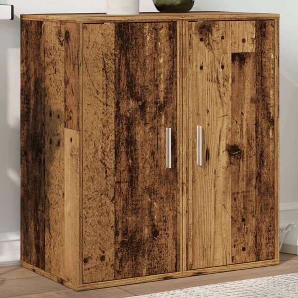 VidaXL 2 db antik fa színű szerelt fa cipősszekrény 32 x 35 x 70 cm