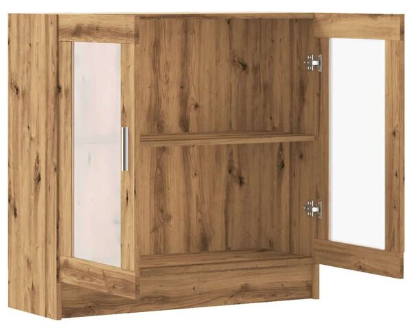 VidaXL kézműves tölgy színű szerelt fa könyvszekrény 82,5x30,5x80 cm