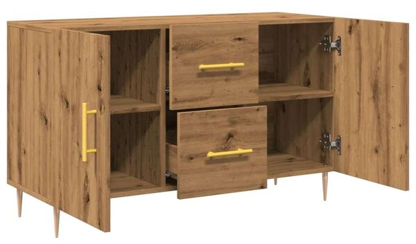 VidaXL kézműves tölgy színű szerelt fa tálalószekrény 100 x 36 x 60 cm