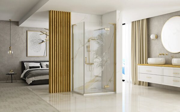 Rea Hugo, zuhany paraván 80x200 cm, arany matt, REA-K6612