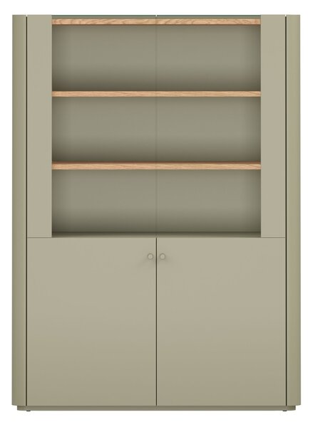 Elivo vitrines szekrény 100 cm kétajtós - eukaliptusz / baltic dune tölgy