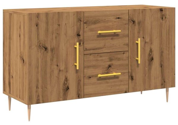 VidaXL kézműves tölgy színű szerelt fa tálalószekrény 100 x 36 x 60 cm