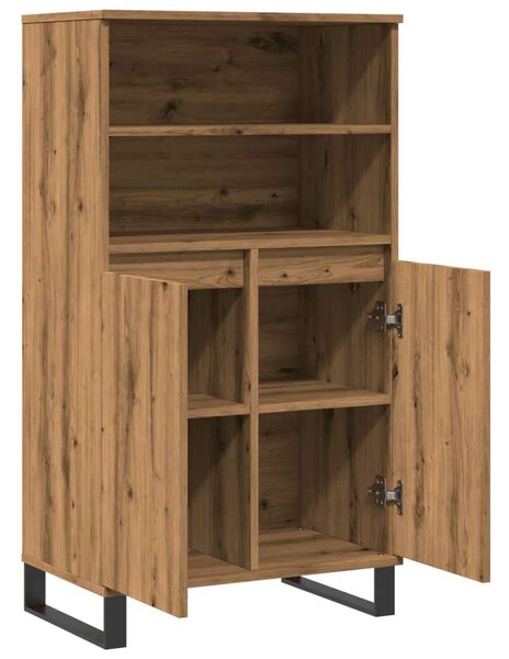 VidaXL kézműves tölgy színű szerelt fa magasszekrény 60 x 36 x 110 cm