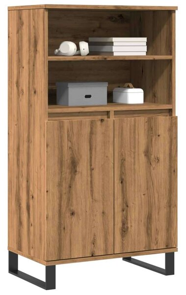 VidaXL kézműves tölgy színű szerelt fa magasszekrény 60 x 36 x 110 cm