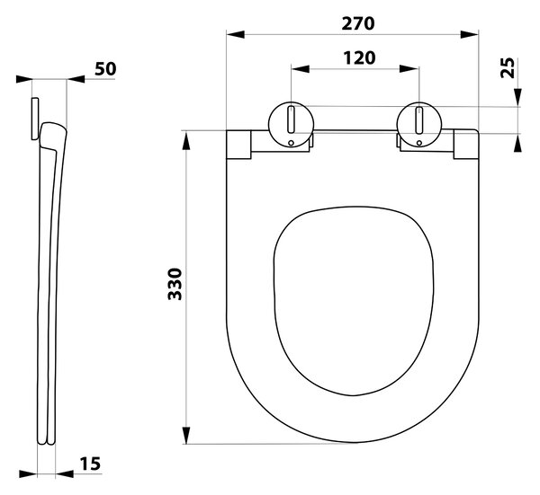 Aqualine Aqualine, PETIT wc ülőke, fehér, PT005