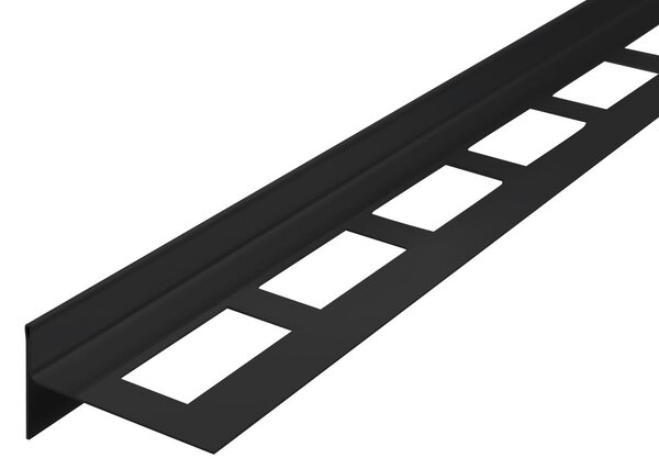 Sapho Sapho, Rozsdamentes acél ejtőrúd, bal, magasság 10 mm, hossz 1000 mm, fekete matt, SPD10B-L