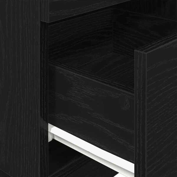 VidaXL 2 db fekete éjjeliszekrény 2 fiókkal 36x36x68 cm
