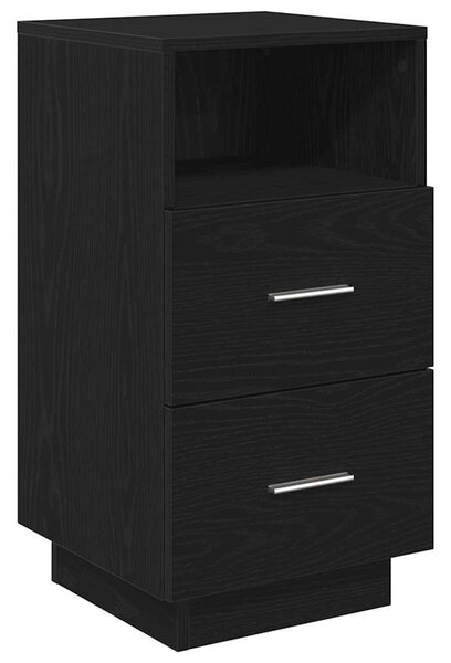 VidaXL 2 db fekete éjjeliszekrény 2 fiókkal 36x36x68 cm