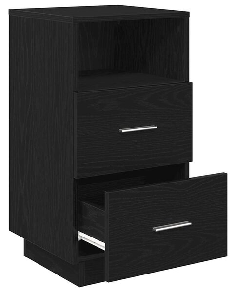 VidaXL 2 db fekete éjjeliszekrény 2 fiókkal 36x36x68 cm