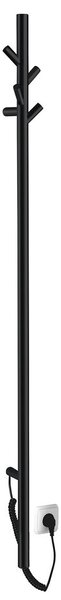 Sapho Sapho, PASADOR elektromos törölközőszárító, kerek, 150x1500 mm, 30 W, fekete matt, ER175BV