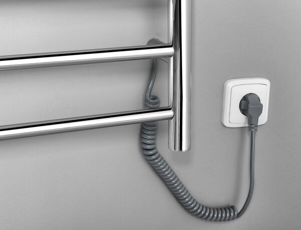 Sapho Sapho, REDONDO elektromos törölközőszárító, kerek, 600x1500 mm, 130 W, polírozott rozsdamentes acél, ER250V