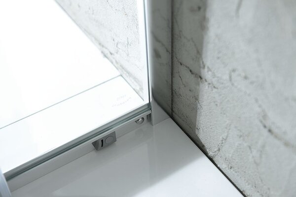 Aqualine Aqualine, ARLETA négyzet alakú zuhanyparaván 800x800mm, átlátszó üveg, HLS800Y