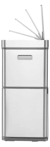Eko Mirage Plus szemeteskosár érzékelővel, 60 l, hangtalan fedél nyitás/zárás, 3 kivehető szemetes, érintőgombok, fényjelzők, kompakt, rozsdamentes acél