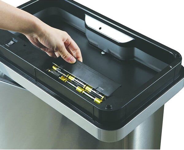 Eko Mirage Plus szemeteskosár érzékelővel, 60 l, hangtalan fedél nyitás/zárás, 3 kivehető szemetes, érintőgombok, fényjelzők, kompakt, rozsdamentes acél