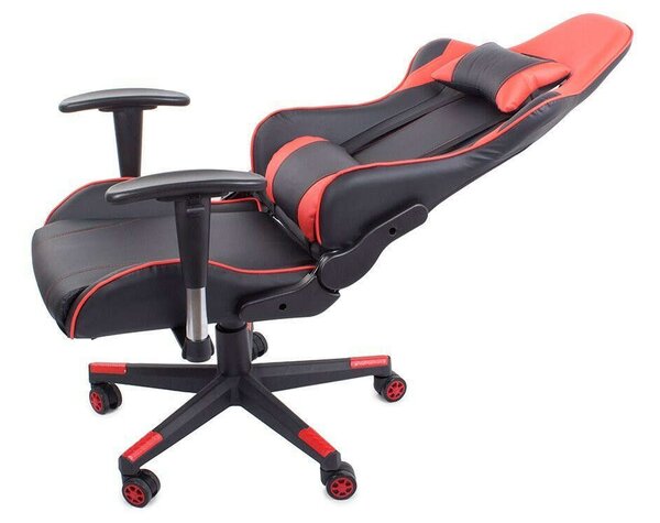 Irodai forgószék Gamer szék, fekete/piros v2
