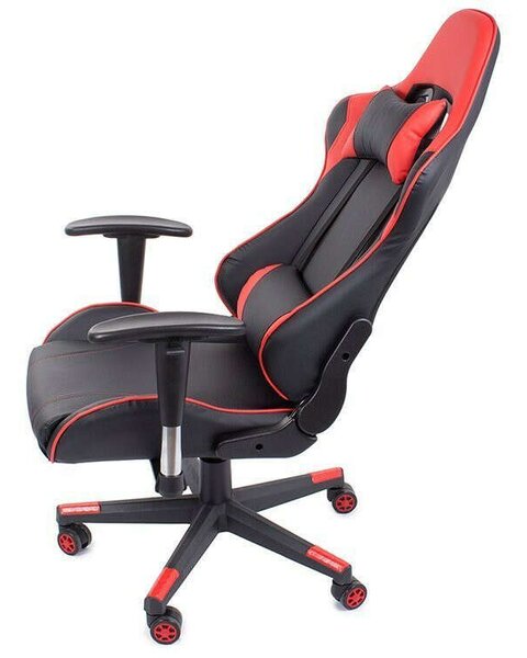 Irodai forgószék Gamer szék, fekete/piros v2