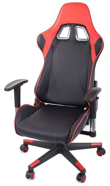 Irodai forgószék Gamer szék, fekete/piros v2