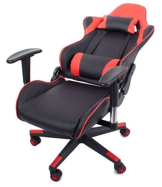 Irodai forgószék Gamer szék, fekete/piros v2