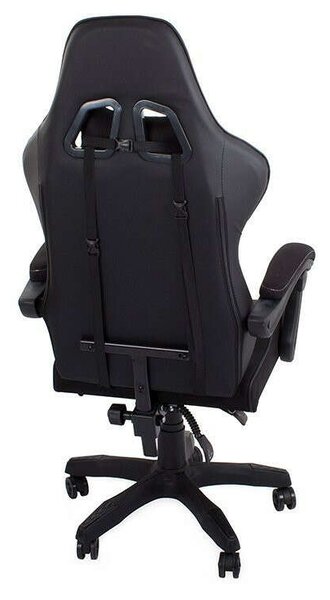 Gamer forgószék, irodai fotel, lábtámasszal, fekete