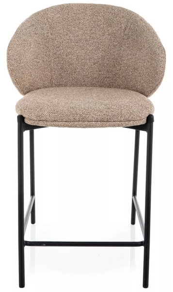 Kioto H-2 Bárszék Textil Bézs Fekete Fém Vázzal
