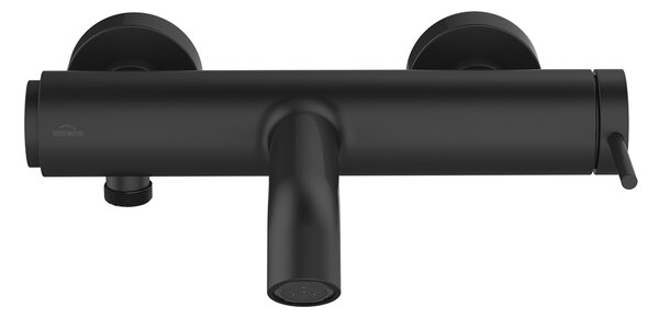 Invena Kalitea, falra szerelhető kádcsaptelep 150mm, fekete matt, INV-BW-72-004-V
