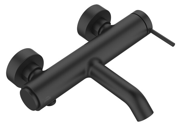 Invena Kalitea, falra szerelhető kádcsaptelep 150mm, fekete matt, INV-BW-72-004-V