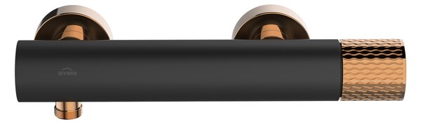 Invena Moonlight, fali zuhanycsaptelep 150 mm, fekete-rózsa arany, INV-BN-77-014-V