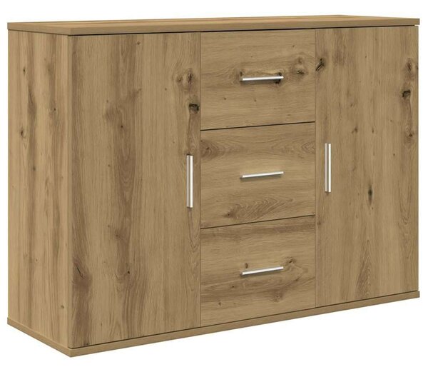 VidaXL kézműves tölgy színű szerelt fa tálalószekrény 90x29,5x65 cm