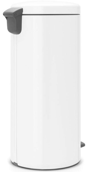 Brabantia NewIcon pedálos hulladékgyűjtő szagmentesen záródó Soft-Close fedél, acél belső tartály, 30L - G méret, acél, fehér - 114748