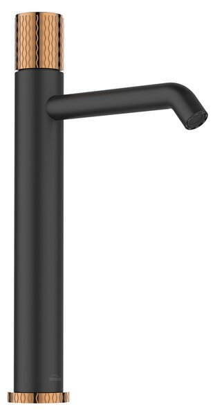 Invena Moonlight, magas mosdócsap h-312, fekete-rózsa arany, INV-BU-77-W14-V