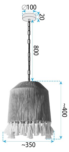 Mennyezeti lámpa APP1734-1CP 30 cm
