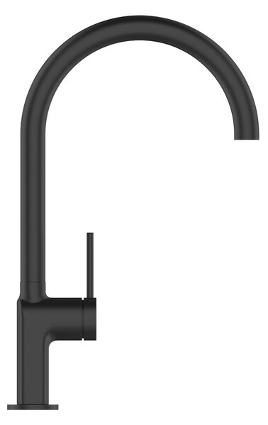 Invena Kalitea, mosogató csaptelep h-373, fekete matt, INV-BZ-72-004-V