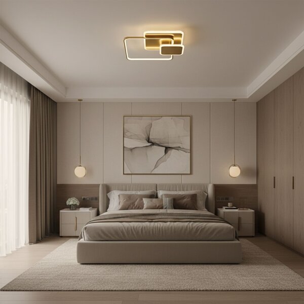 Mennyezeti lámpa APP1714-C Brush Gold LED